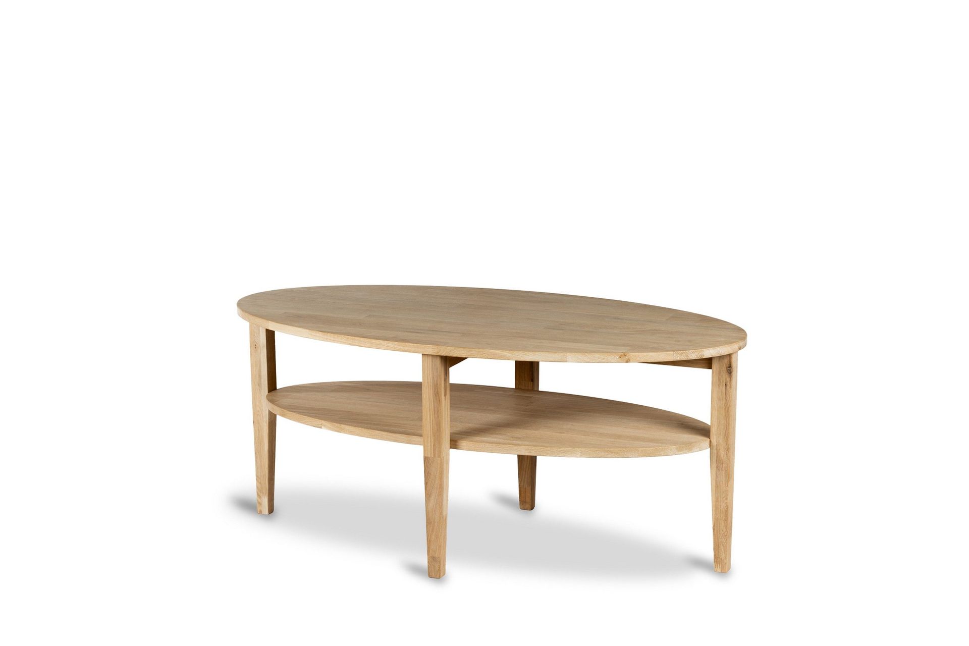 freemont ovalt soffbord 120x60 cm i massivt trä - natur
