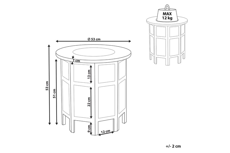 Freya Sidobord 53 cm - Vit - Möbler - Vardagsrum - Soffbord & vardagsrumsbord - Brickbord