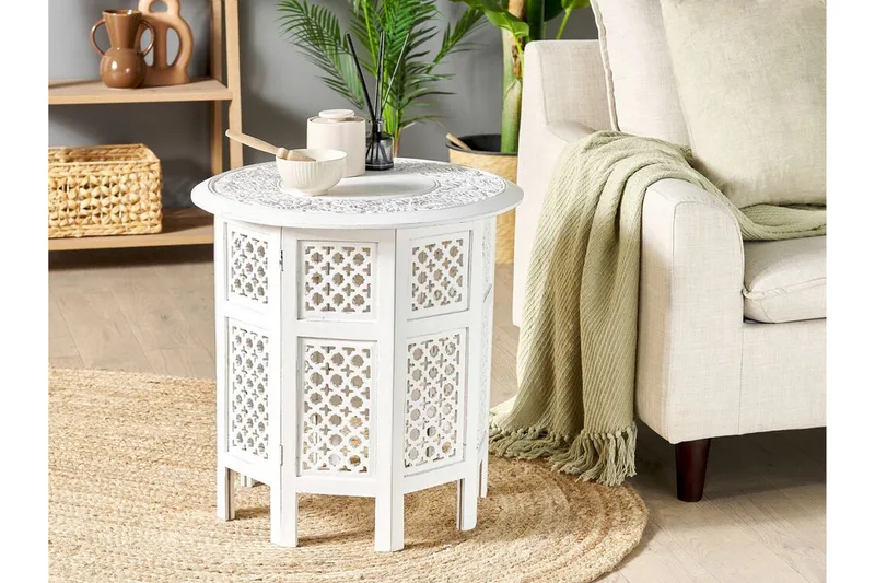 Freya Sidobord 53 cm - Vit - Möbler - Vardagsrum - Soffbord & vardagsrumsbord - Brickbord