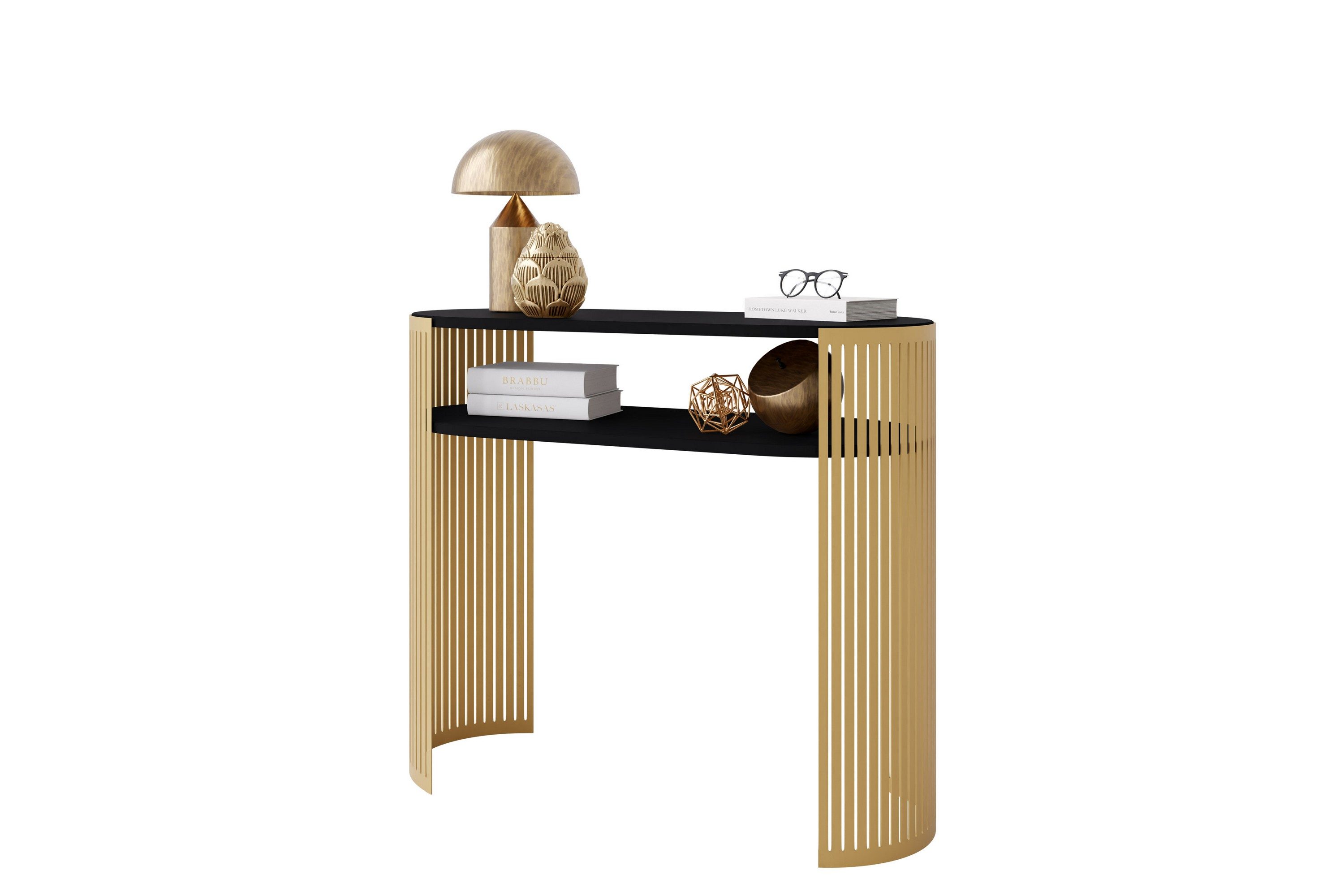 friend konsollbord 100 cm - guld/svart