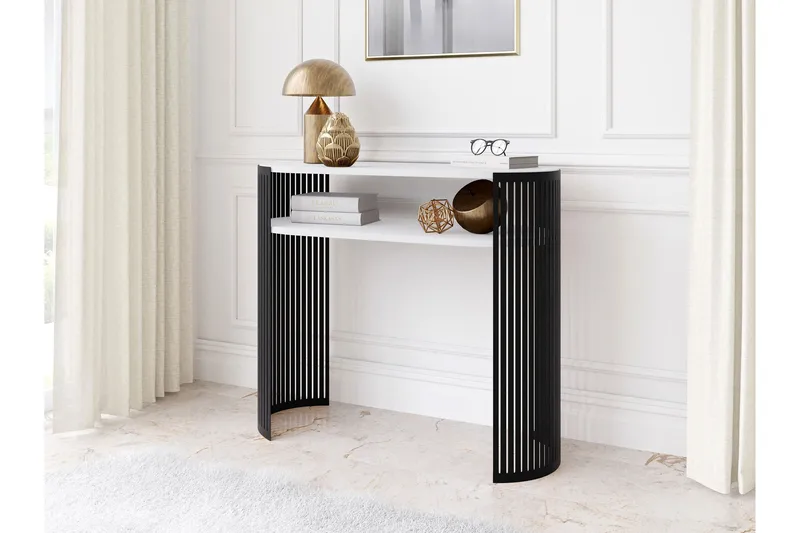 Friend Konsollbord 100 cm - Vit/Svart - Möbler - Vardagsrum - Soffbord & vardagsrumsbord - Avlastningsbord & konsolbord