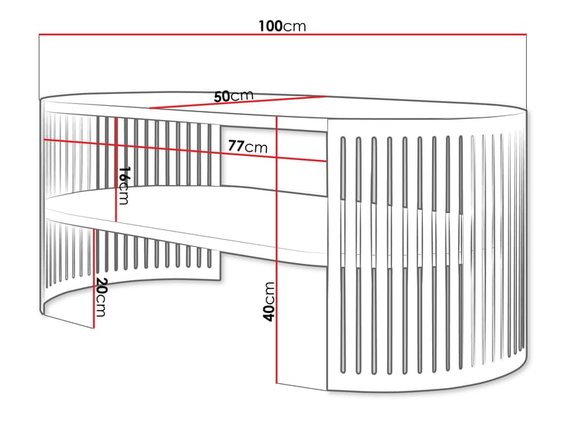 Friend Soffbord 100 cm Oval - Beige|brun - Möbler - Vardagsrum - Soffbord & vardagsrumsbord - Soffbord