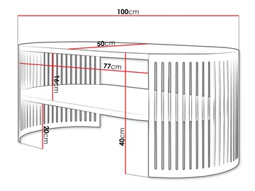 Friend Soffbord 100 cm Oval - Brun - Möbler - Vardagsrum - Soffbord & vardagsrumsbord - Soffbord