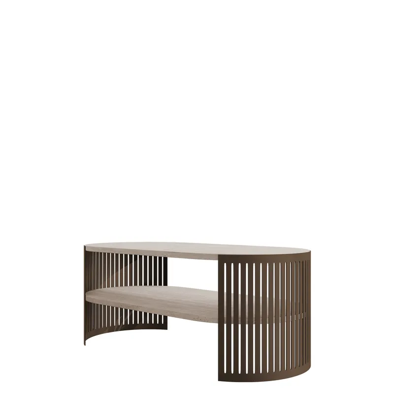Friend Soffbord 100 cm Oval, Brun|beige