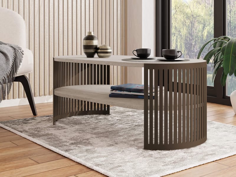 Friend Soffbord 100 cm Oval - Brun|beige - Möbler - Vardagsrum - Soffbord & vardagsrumsbord - Soffbord