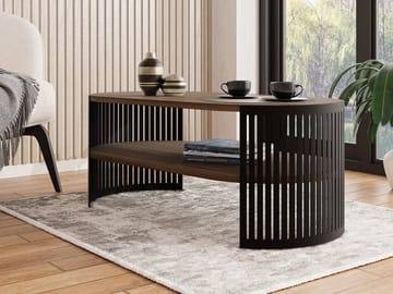 Friend soffbord 100x40 cm - Svart, valnöt - Möbler - Vardagsrum - Soffbord & vardagsrumsbord - Soffbord
