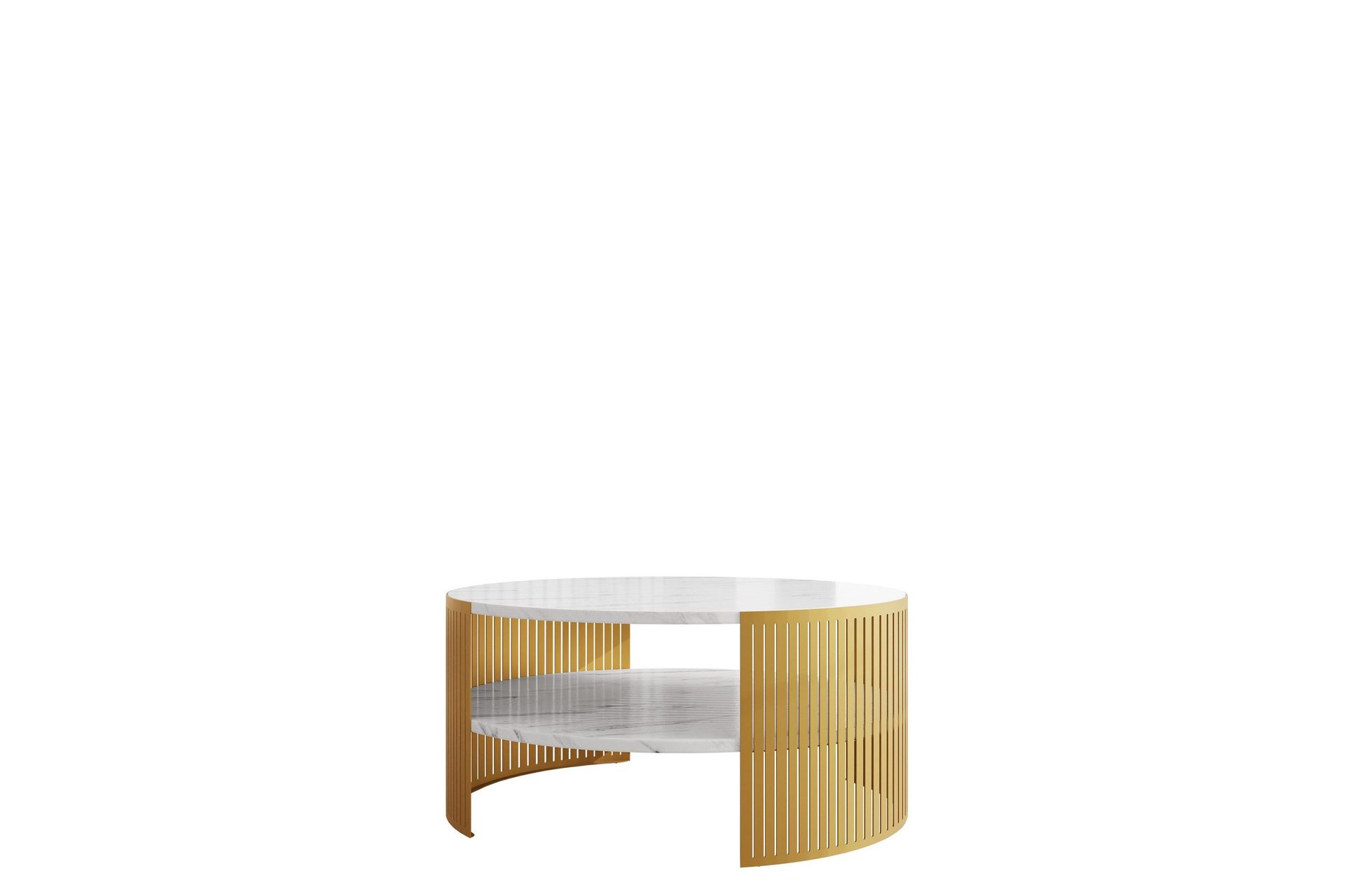 Friend Soffbord 75 cm - Guld/Vit