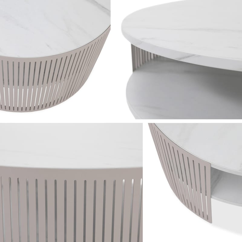 Friend Soffbord 75 cm Rund - Svart|beige - Möbler - Vardagsrum - Soffbord & vardagsrumsbord - Soffbord