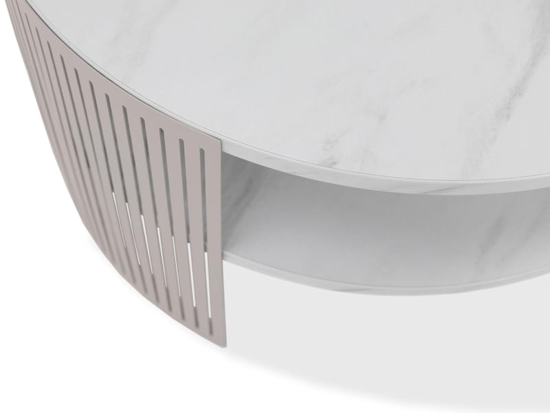 Friend Soffbord 75 cm Rund - Svart|beige - Möbler - Vardagsrum - Soffbord & vardagsrumsbord - Soffbord