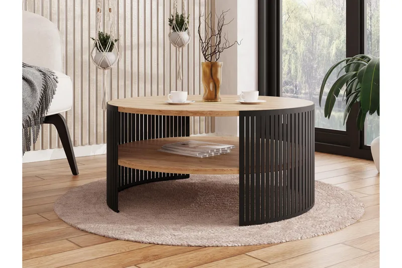 Friend Soffbord 75 cm - Svart/Beige - Möbler - Vardagsrum - Soffbord & vardagsrumsbord - Soffbord