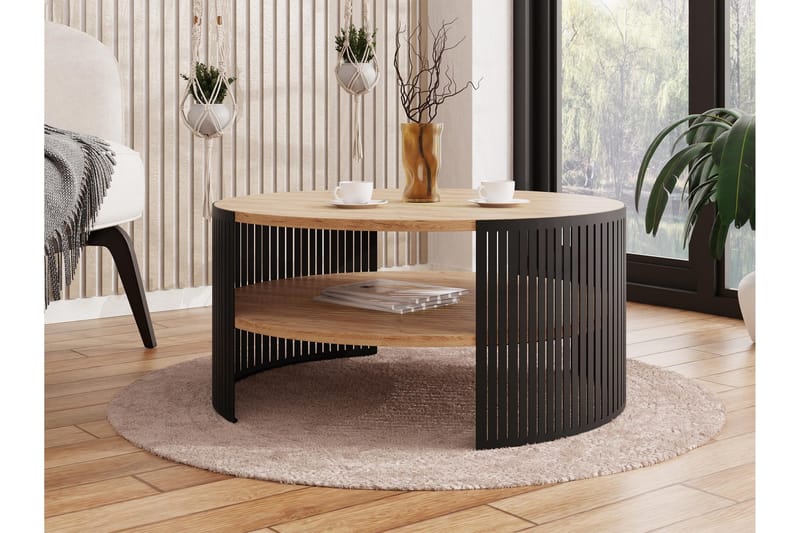 Friend Soffbord 75 cm - Svart/Beige - Möbler - Vardagsrum - Soffbord & vardagsrumsbord - Soffbord