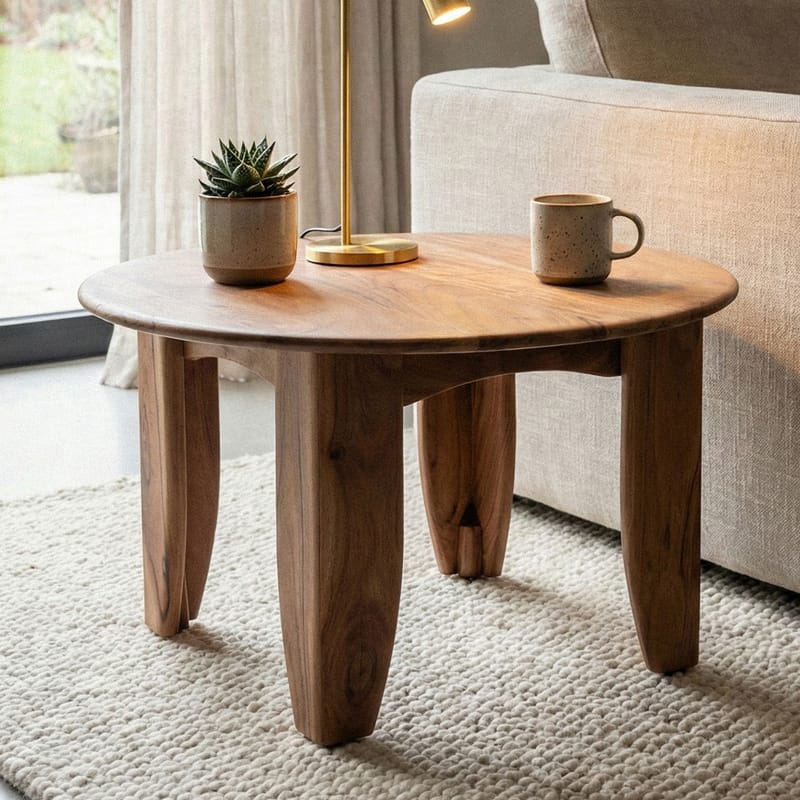 Fynricon Soffbord 60 cm Rund - Varmbrun - Möbler - Vardagsrum - Soffbord & vardagsrumsbord - Soffbord