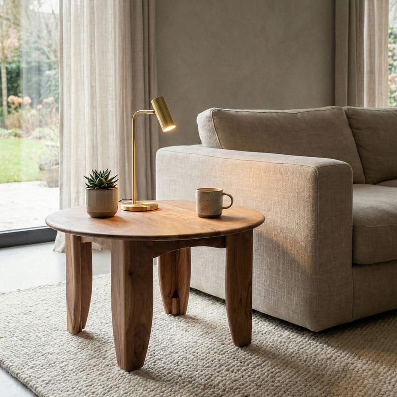 Fynricon Soffbord 60 cm Rund - Varmbrun - Möbler - Vardagsrum - Soffbord & vardagsrumsbord - Soffbord