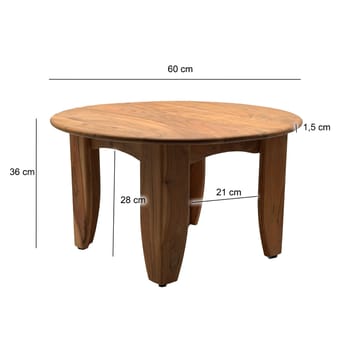Fynricon Soffbord 60 cm Rund - Varmbrun - Möbler - Vardagsrum - Soffbord & vardagsrumsbord - Soffbord