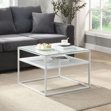Galaro Soffbord 60 cm - Transparent och matt vit - Möbler - Vardagsrum - Soffbord & vardagsrumsbord - Soffbord