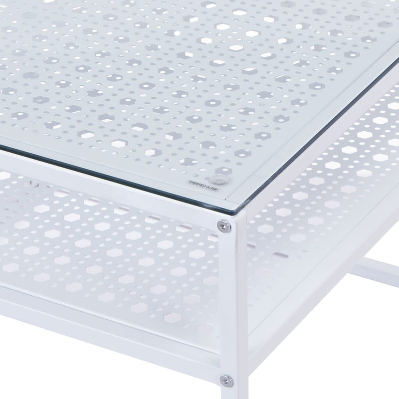 Galaro Soffbord 60 cm - Transparent och matt vit - Möbler - Vardagsrum - Soffbord & vardagsrumsbord - Soffbord