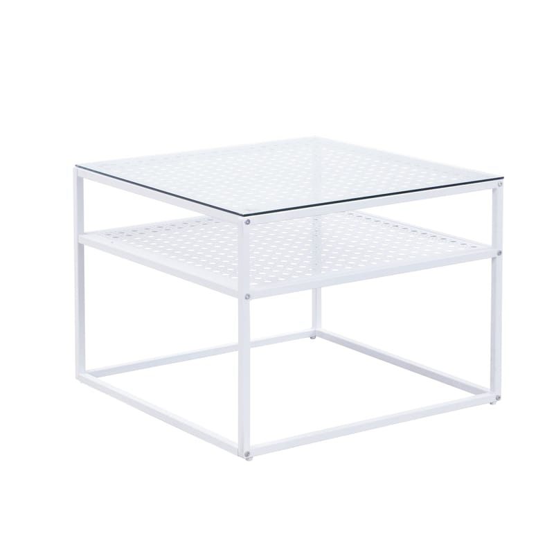 Galaro Soffbord 60 cm - Transparent och matt vit - Möbler - Vardagsrum - Soffbord & vardagsrumsbord - Soffbord
