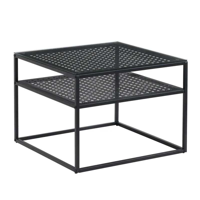 Galaro Soffbord 60 cm, Transparent och mattsvart