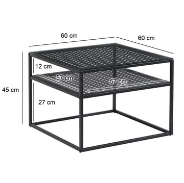 Galaro Soffbord 60 cm - Transparent och mattsvart - Möbler - Vardagsrum - Soffbord & vardagsrumsbord - Soffbord