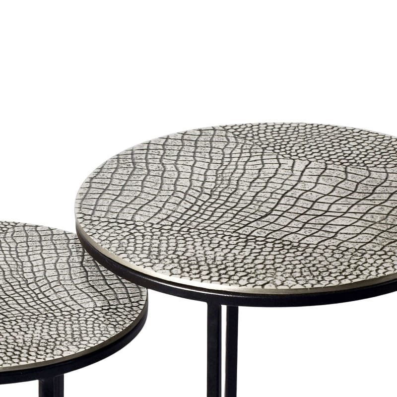 Galela Satsbord 40 cm Set om 2 - Silver och svart - Möbler - Vardagsrum - Soffbord & vardagsrumsbord - Satsbord