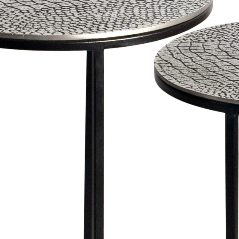 Galela Satsbord 40 cm Set om 2 - Silver och svart - Möbler - Vardagsrum - Soffbord & vardagsrumsbord - Satsbord