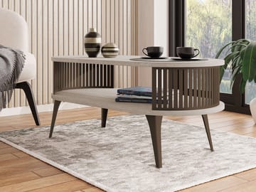 Galia Soffbord 100 cm Oval - Beige|brun - Möbler - Vardagsrum - Soffbord & vardagsrumsbord - Soffbord