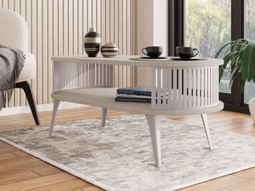 Galia Soffbord 100 cm Oval - Beige|brun - Möbler - Vardagsrum - Soffbord & vardagsrumsbord - Soffbord