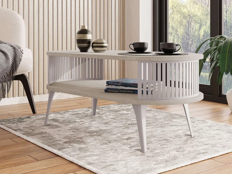 Galia Soffbord 100 cm Oval - Beige|brun - Möbler - Vardagsrum - Soffbord & vardagsrumsbord - Soffbord