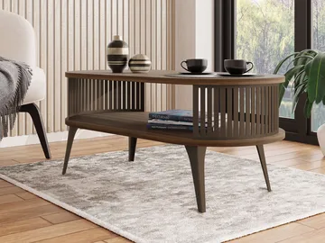 Galia Soffbord 100 cm Oval - Brun - Möbler - Vardagsrum - Soffbord & vardagsrumsbord - Soffbord