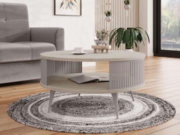 Galia Soffbord 75 cm Rund - Beige|grå - Möbler - Vardagsrum - Soffbord & vardagsrumsbord - Soffbord