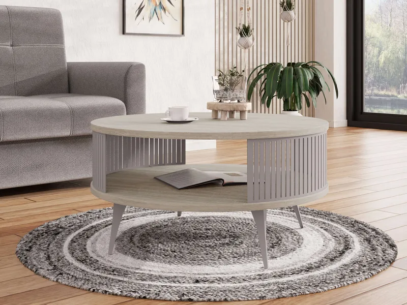 Galia Soffbord 75 cm Rund - Beige|grå - Möbler - Vardagsrum - Soffbord & vardagsrumsbord - Soffbord