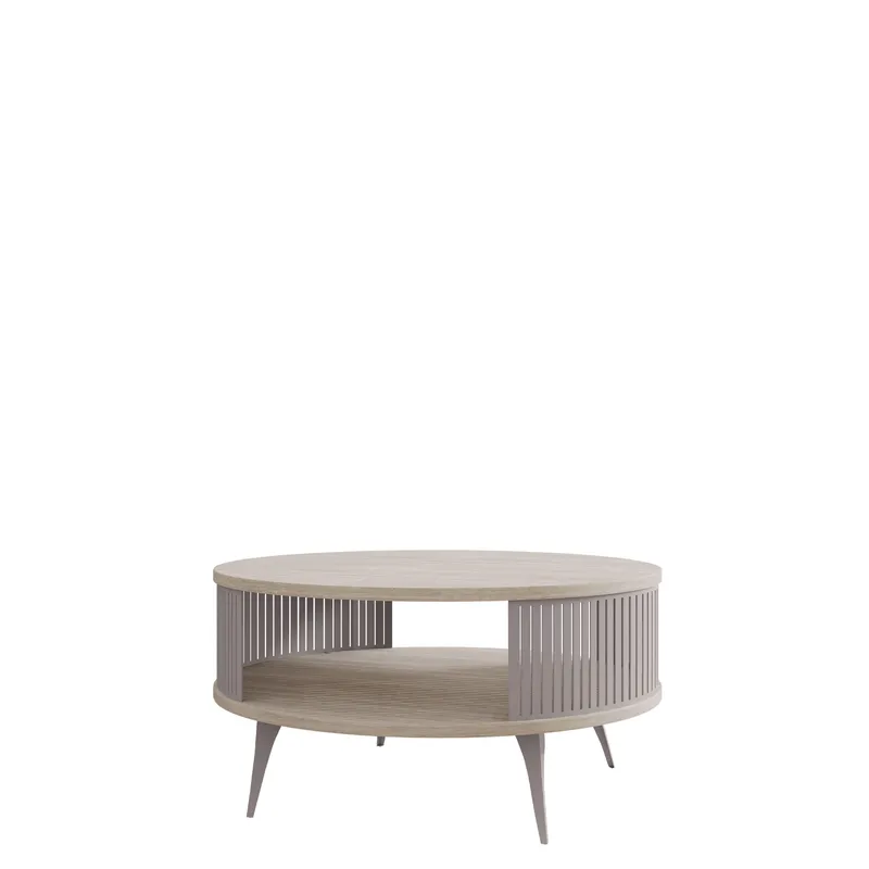 Galia Soffbord 75 cm Rund, Beige|grå