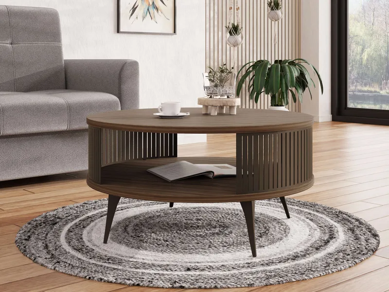 Galia Soffbord 75 cm Rund - Brun - Möbler - Vardagsrum - Soffbord & vardagsrumsbord - Soffbord