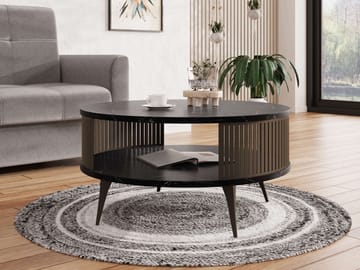 Galia Soffbord 75 cm Rund - Svart|brun - Möbler - Vardagsrum - Soffbord & vardagsrumsbord - Soffbord