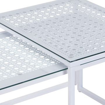 Galilo Satsbord 100 cm Set om 2 - Transparent och matt vit - Möbler - Vardagsrum - Soffbord & vardagsrumsbord - Soffbord