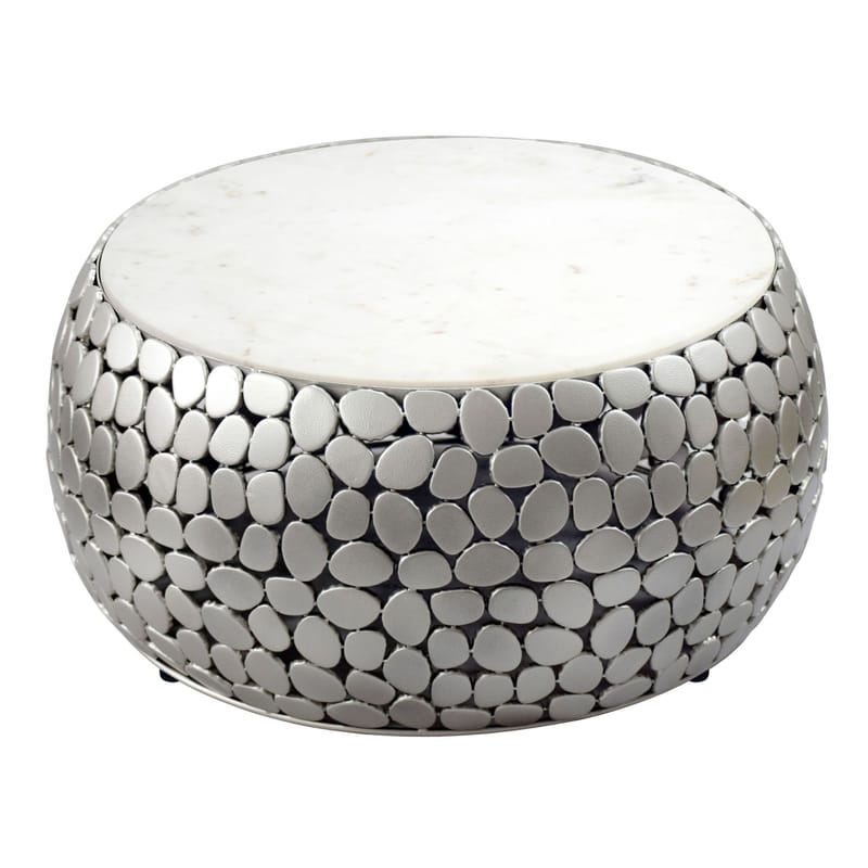 Galino Soffbord 66 cm - vit och silver - Möbler - Vardagsrum - Soffbord & vardagsrumsbord - Soffbord