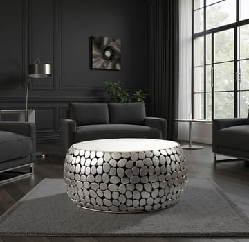 Galino Soffbord 66 cm - vit och silver - Möbler - Vardagsrum - Soffbord & vardagsrumsbord - Soffbord