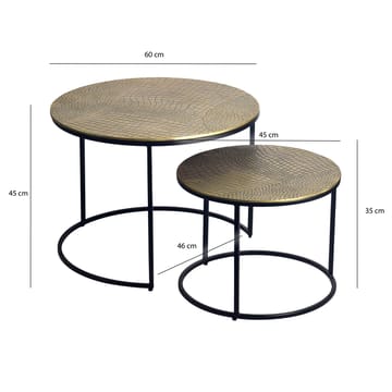 Galova Soffbord 60 cm Set om 2 - Silver och svart - Möbler - Vardagsrum - Soffbord & vardagsrumsbord - Soffbord