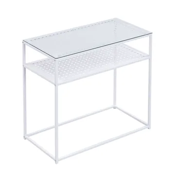 Galuna Konsolbord 80 cm - Transparent och vit - Möbler - Vardagsrum - Soffbord & vardagsrumsbord - Avlastningsbord & konsolbord