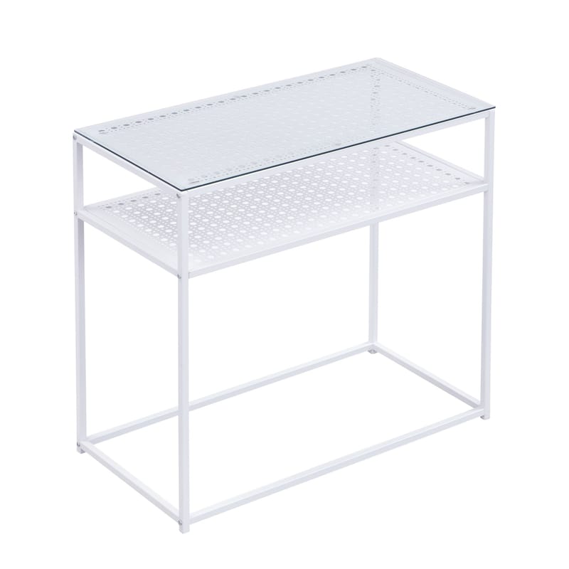Galuna Konsolbord 80 cm - Transparent och vit - Möbler - Vardagsrum - Soffbord & vardagsrumsbord - Avlastningsbord & konsolbord