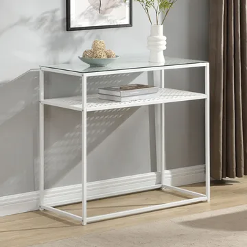Galuna Konsolbord 80 cm - Transparent och vit - Möbler - Vardagsrum - Soffbord & vardagsrumsbord - Avlastningsbord & konsolbord