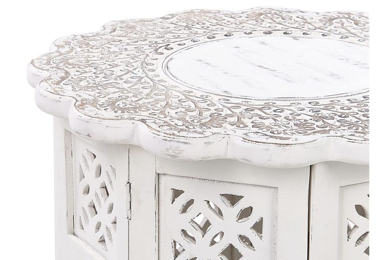 Garry Sidobord 44 cm - Vit/Grå/Ljust trä - Möbler - Vardagsrum - Soffbord & vardagsrumsbord - Brickbord