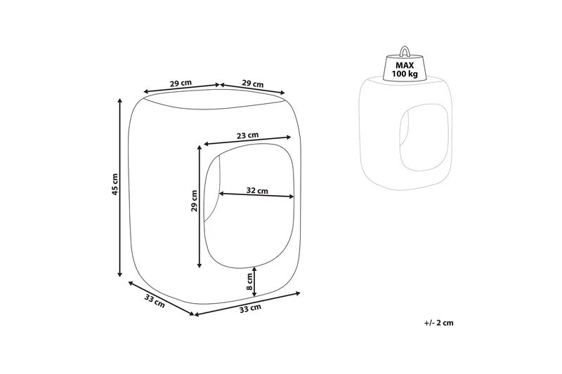 Gaston Sidobord 33 cm - Grå - Möbler - Vardagsrum - Soffbord & vardagsrumsbord - Brickbord