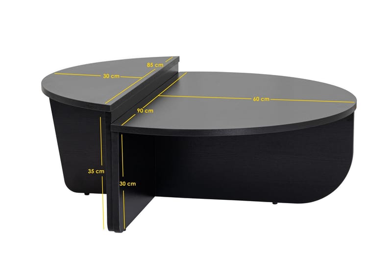 Georgette Soffbord 90 cm - Natur/Svart - Möbler - Vardagsrum - Soffbord & vardagsrumsbord - Soffbord