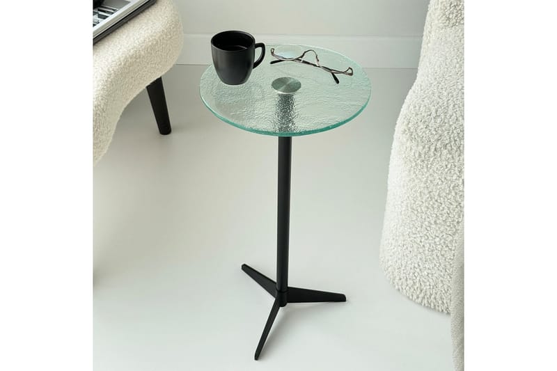 Giada Sidobord 25 cm - Transparent/Svart - Möbler - Vardagsrum - Soffbord & vardagsrumsbord - Brickbord