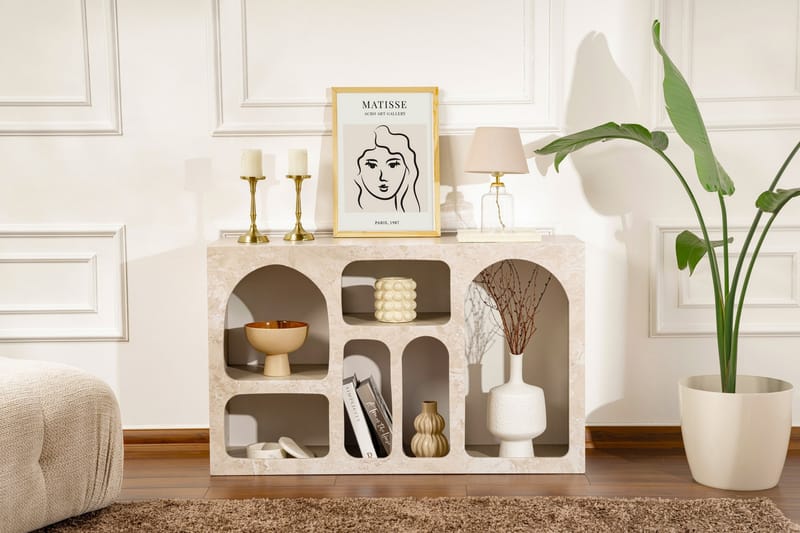 Giana Konsollbord 120 cm - Travertine/Sandsten - Möbler - Vardagsrum - Soffbord & vardagsrumsbord - Avlastningsbord & konsolbord