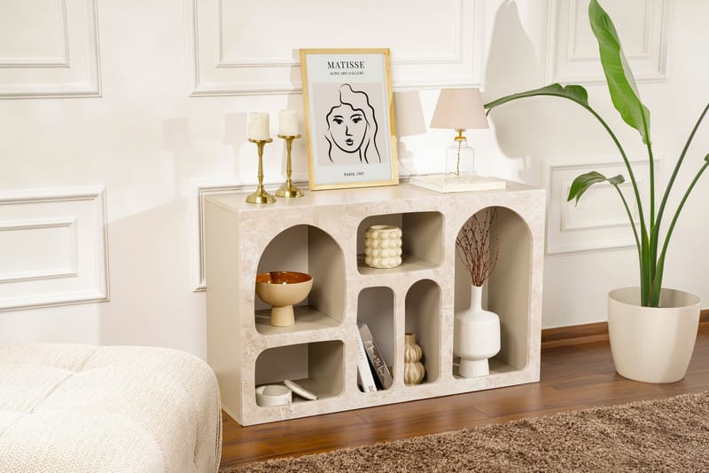 Giana Konsollbord 120 cm - Travertine/Sandsten - Möbler - Vardagsrum - Soffbord & vardagsrumsbord - Avlastningsbord & konsolbord