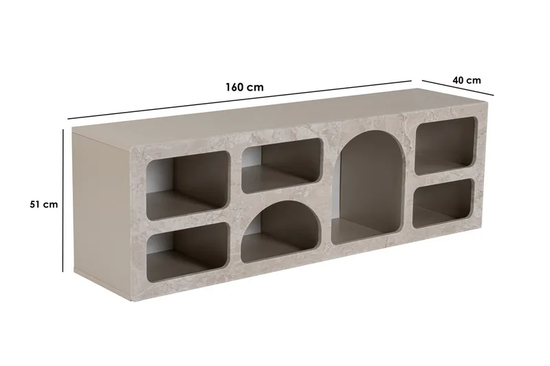 Giana Konsollbord 160 cm - Travertine/Sandsten - Förvaring - Förvaringsmöbler - Skänkar & sideboards