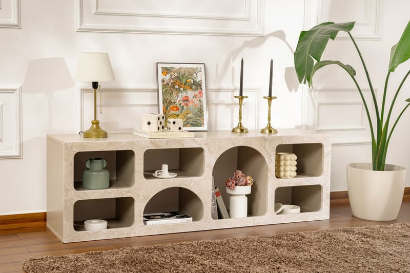 Giana Konsollbord 160 cm - Travertine/Sandsten - Möbler - Vardagsrum - Soffbord & vardagsrumsbord - Avlastningsbord & konsolbord