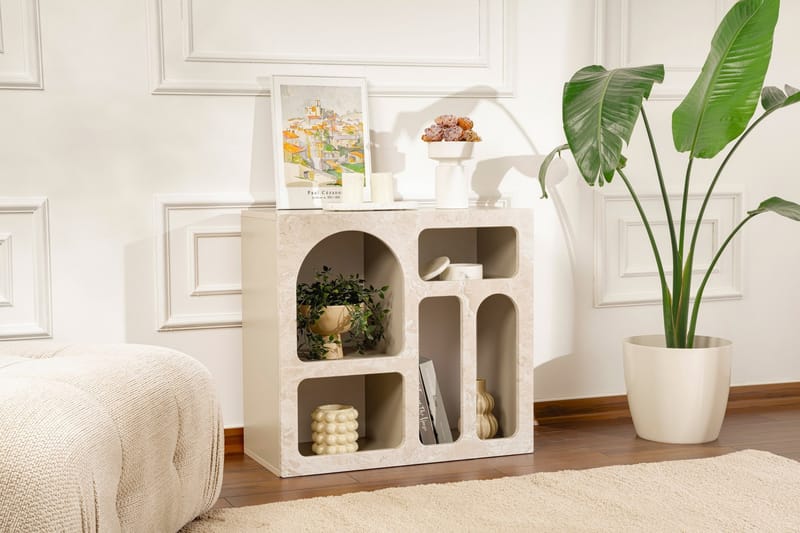 Giana Konsollbord 80 cm - Travertine/Sandsten - Möbler - Vardagsrum - Soffbord & vardagsrumsbord - Avlastningsbord & konsolbord